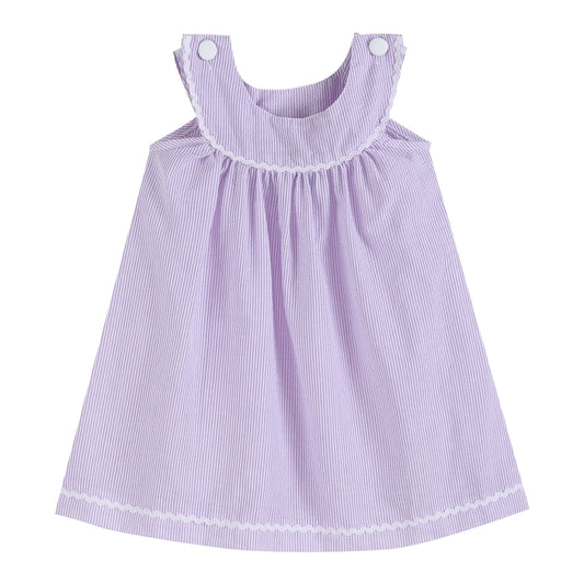 Light Purple Seersucker Yoke Dress