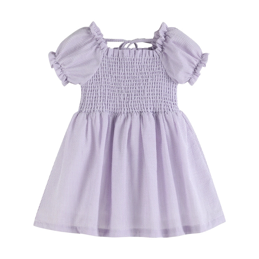 Smocked Purple Dress